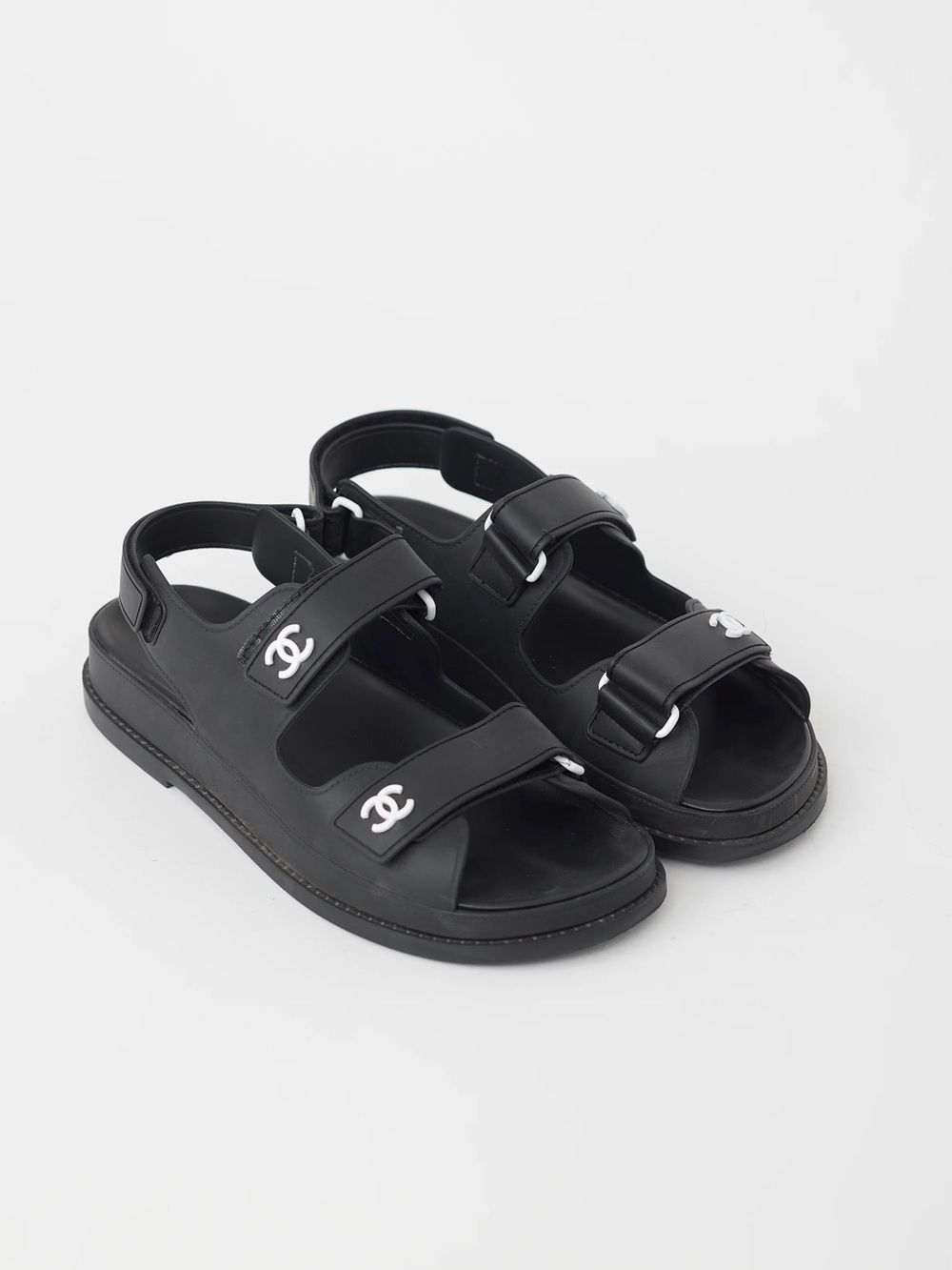 Chanel Dad Sandals. Rubber Version